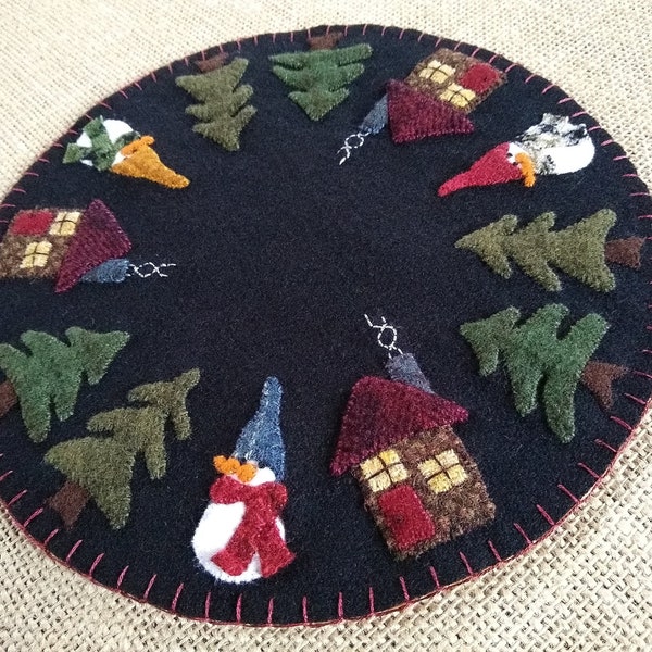 Hutten in het bos Verlegen Snowmen Kerstkaars Mat
