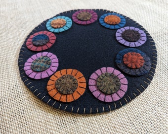 Penny Rug Candle Mat