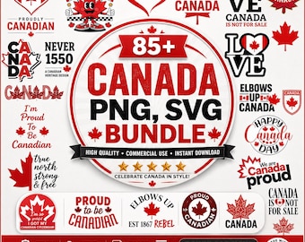85+ Happy Canada Day PNG, Patriotic Canadian Sublimation PNG, Canada Day Shirt Design, Maple Leaf Designs, Retro Canada Graphic Download