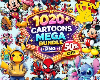 1020+ Funny Cartoon Mega Bundle, Cartoons Clipart, Cartoon Characters, T Shirts Design, Cartoon png, Sublimation Designs, Retro Png Files