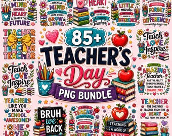 85+ Teacher png Mega Bundle, Teacher Life, School Clipart, Holiday teacher appreciation, Teacher life sublimation, Retro Teacher ShirtDesign