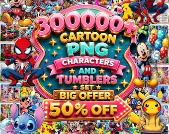 300000+ Funny Cartoon Mega Bundle, Cartoons Clipart, Cartoon Tumbler Png, Cartoon Characters, T Shirts Design, Sublimation Design, Retro Png