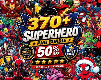 370+ Superheros Png Bundle, Superheroe Clipart,  Avengers Clipart, Cartoon Svg Design, Marvel Superhero Clipart, Superhero Sublimation Files