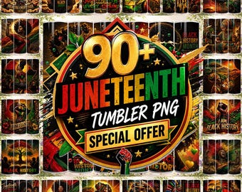 90+ Juneteenth Tumbler Wrap Bundle, Sublimation designs, Juneteenth 1865 Png, Juneteenth 20 oz Skinny Tumbler Wrap, Black lives matter png