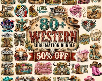80+ Western Bundle png, Western Sublimation Designs, Retro Western pngs, Howdy Png, Cowboy Cowgirl png, Country Tshirt Design, Lucky Cowgirl