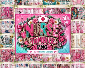 Nurse Life Tumbler Wrap, Nurse Fashion Tumbler, Nurse Medical Sublimation Designs, 20ozSkinny Nurse Bundle, Nurse Girl PNG, Nurse PNG Design