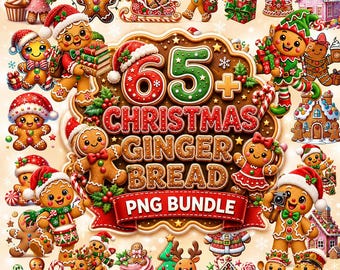 65 Christmas Svg Bundle, Gingerbread man svg, Gingerbread Decor Clipart Bundle, gingerbread woman Png, Cookie Svg, Gingerbread SweatshirtSVG