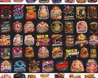 50+ Dungeon Crawler Carl Png Bundle, New Achievement Png, Donut Princess Mug LitRPG Dungeon Crawler Carl Merch Png, Princess Donut Cat Png