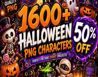1600+ Halloween Png Characters, Spooky Season, Horror & Spooky Clipart, Halloween PNG Mega Bundle, Horror Png Pack, Trendy Floral Fall Png