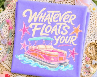 Lo que te guste PNG, Pontoon Lake Day Design, Beach Summer Graphic, Catch Frase, Country, Preppy, Lake, Girly, Boat, Trendy, PNG