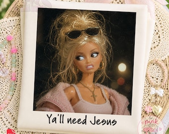 Necesitan Jesús Retro Doll PNG, Trendy Mom PNG, Christian PNG, Trending Doll PNG, Sarcastic Sublimation Design, Sassy Tshirt, Funny PNG