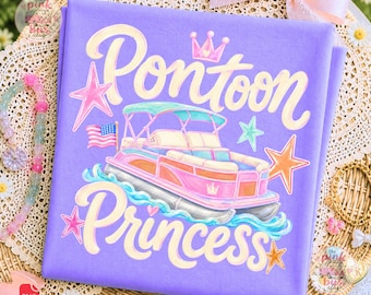 Pontoon Princess Motorboatin PNG, Lake Day Design, Summer, Catch Frase, Country Music, Girly, Boat, Trending, PNG, Sublimation graphic