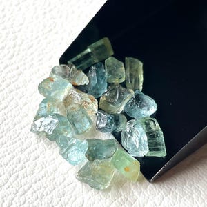 20 Pieces~AAA+Natural Aquamarine Raw Crystal-5/7 MM, Blue Aquamarine Rough Healing Crystal-Loose Raw Aquamarine Stone