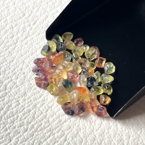 50 Pieces~100%Natural Multi Sapphire Raw Stone-3/4 MM, Shri Lankan Natural Sapphire Rough-For Jewelry Making ets