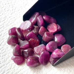 25 Pieces~100%Natural Red Ruby Raw Rough-6/8 MM< Genuine Ruby Raw Healing Crystal-Loose Raw Ruby Stone