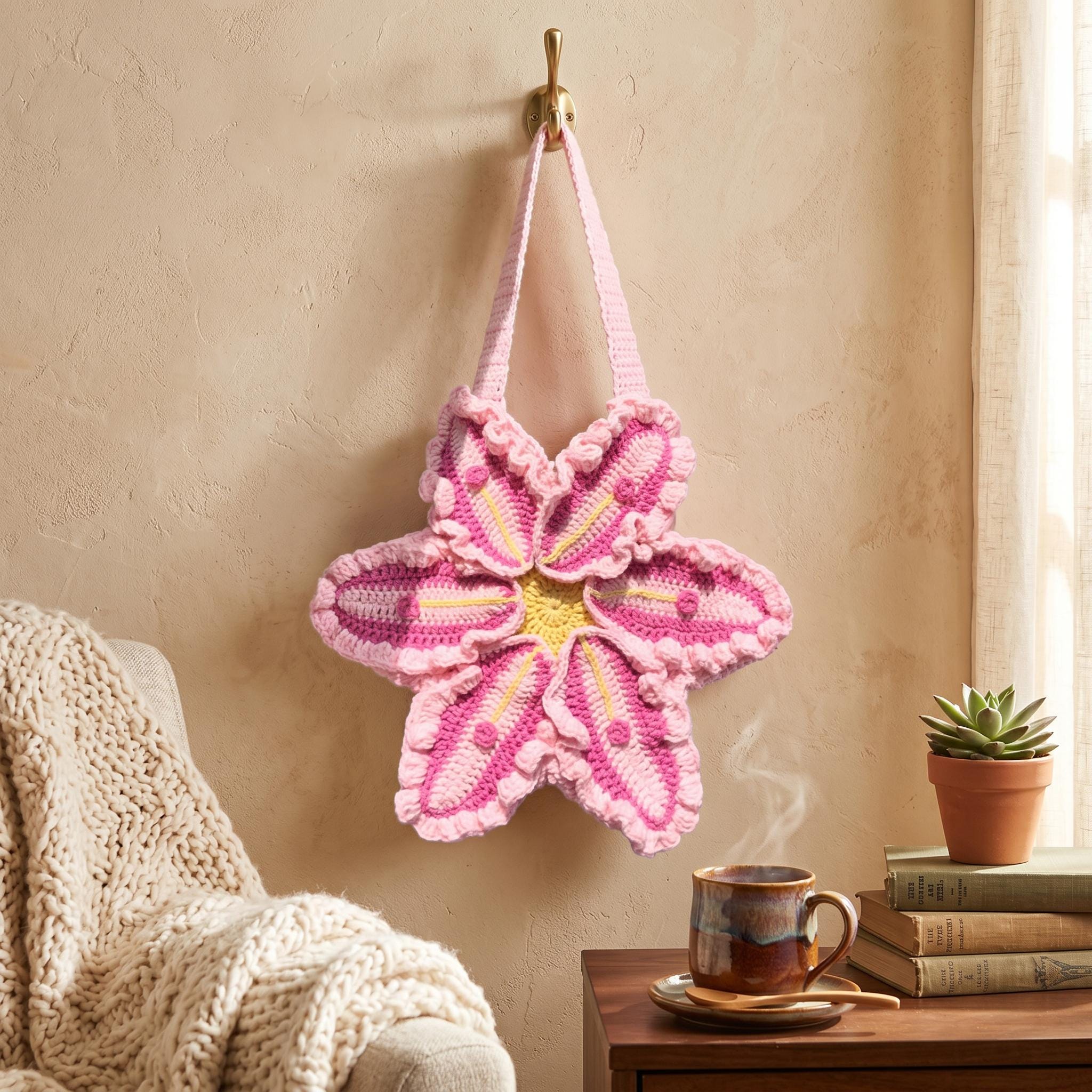 33 Lily Crochet Patterns for Bouquets, Home Decor, and Handmade Gifts 31 Lily Blossom Tote Tutorial