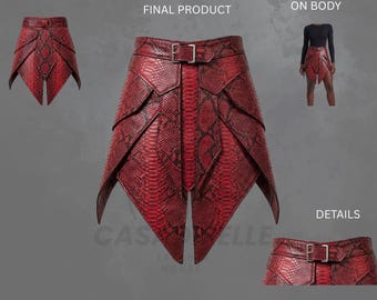 Handmade Leather Warrior Kilt | Viking Cosplay Skirt, Renaissance Armor