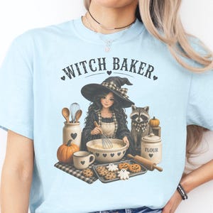 Witch Baker Halloween Shirt, Cozy Baking Witch Tee, Comfort Colors Fall Graphic