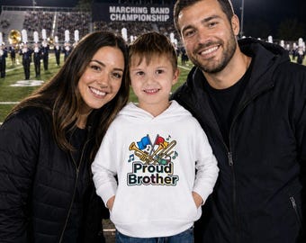 Sweat à capuche pour tout-petit Proud Band Brother | Vêtements pour frères et sœurs de fanfare
