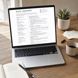 Plantilla de currículum de ingeniero de software compatible con Google Docs / ATS (CV + Carta de presentación) (Descarga digital)