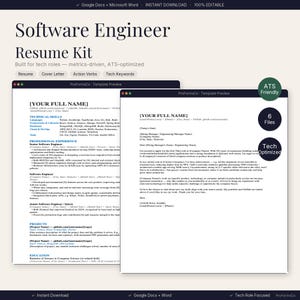 ソフトウェアエンジニアの履歴書テンプレート｜ATS対応開発者向け履歴書（Googleドキュメント、Word形式）