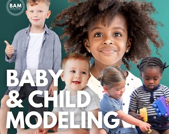 Gids voor baby- en kindmodellering | Laat je baby-kind signeren | Indieningssjabloon bureau + tips | Digitale pdf-download