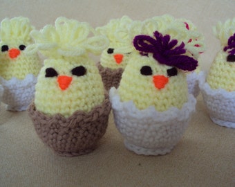 Easter Chick. Easter Eggs.Crochet Easter Chick.Decoration Chick. Amigurumi Bird. Easter Amigurumi.