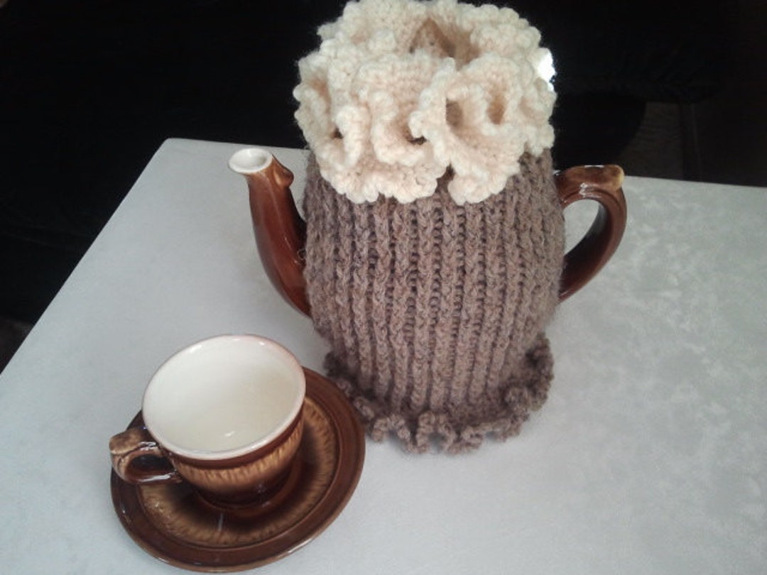 Coffee Pot Cozy.knitted Cozy.pot Warmer.coffee Pot Cozies. Carnation