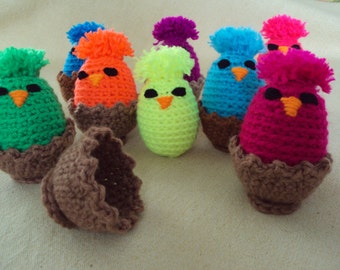 Easter Chick. Easter Eggs.Crochet Easter Chick.Decoration Chick. Amigurumi Bird. Easter Amigurumi.