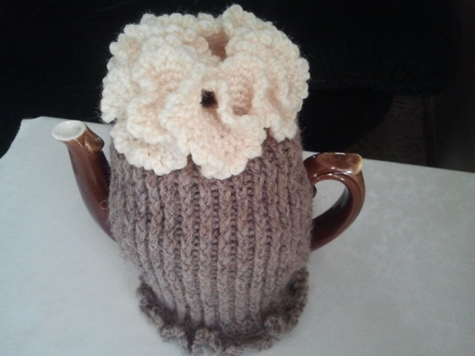 Coffee Pot Cozy.knitted Cozy.pot Warmer.coffee Pot Cozies. Carnation