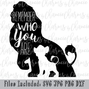 Lion King Mufasa & Simba SVG | Matching Family Cut File | Cricut Disney Vacation Shirt Design | Simba Father Son Silhouette dxf png jpg