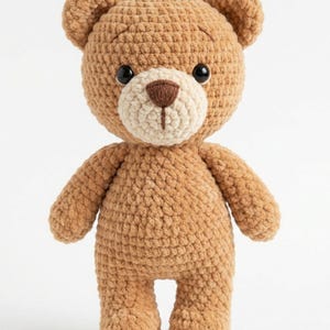 Crochet Teddy Bear Pattern PDF | Amigurumi Bear Holding Heart | Cute Handmade Plush Toy Tutorial | Valentine's Gift Crochet Pattern