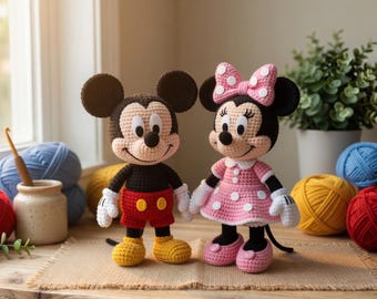 Disney haakpatroon bundel PDF | Mickey Mouse Simba Amigurumi in haaksteek | Kawaii haakpopje voor beginners