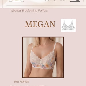 Schnittmuster für einen kabellosen BH „MEGAN“