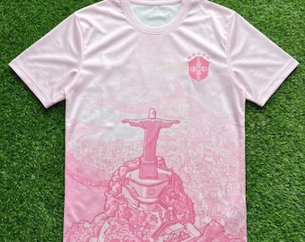 Maglia da calcio rosa del Brasile 2025-2026, maglia da calcio personalizzata con nome, maglia da tifoso del Brasile, kit rosa raro, regalo edizione per tifosi.