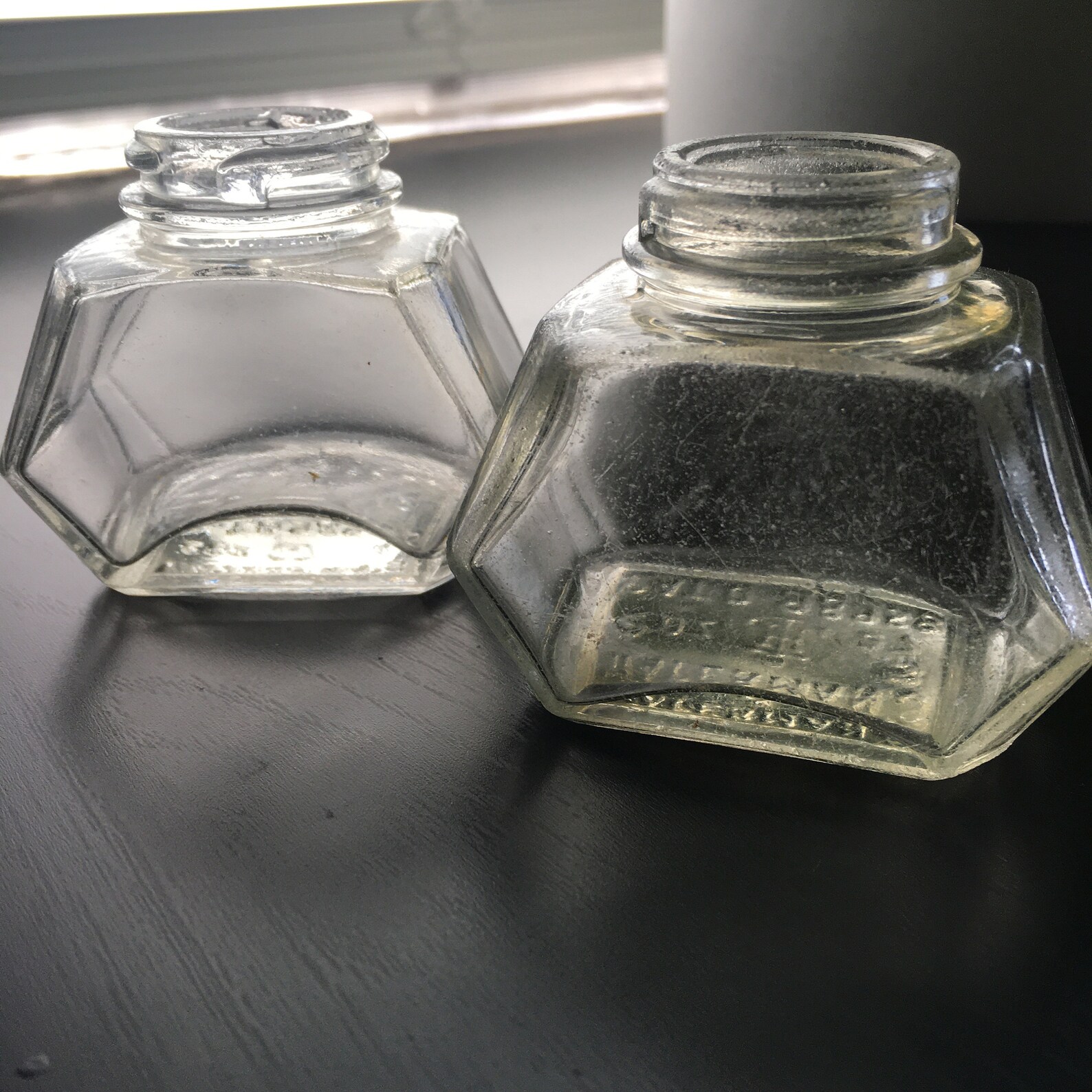 Lot of 2 Antique vintage Watermans glass ink bottles Etsy