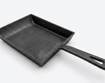 Handgefertigte Rechteckige Omelett Pfanne aus Gusseisen - Japanische Tamagoyaki Art