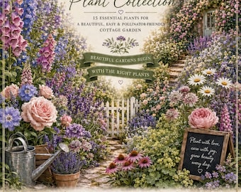 コテージガーデンにおすすめの植物15選ガイド｜受粉媒介昆虫に優しい英国の庭園（デジタルダウンロード）