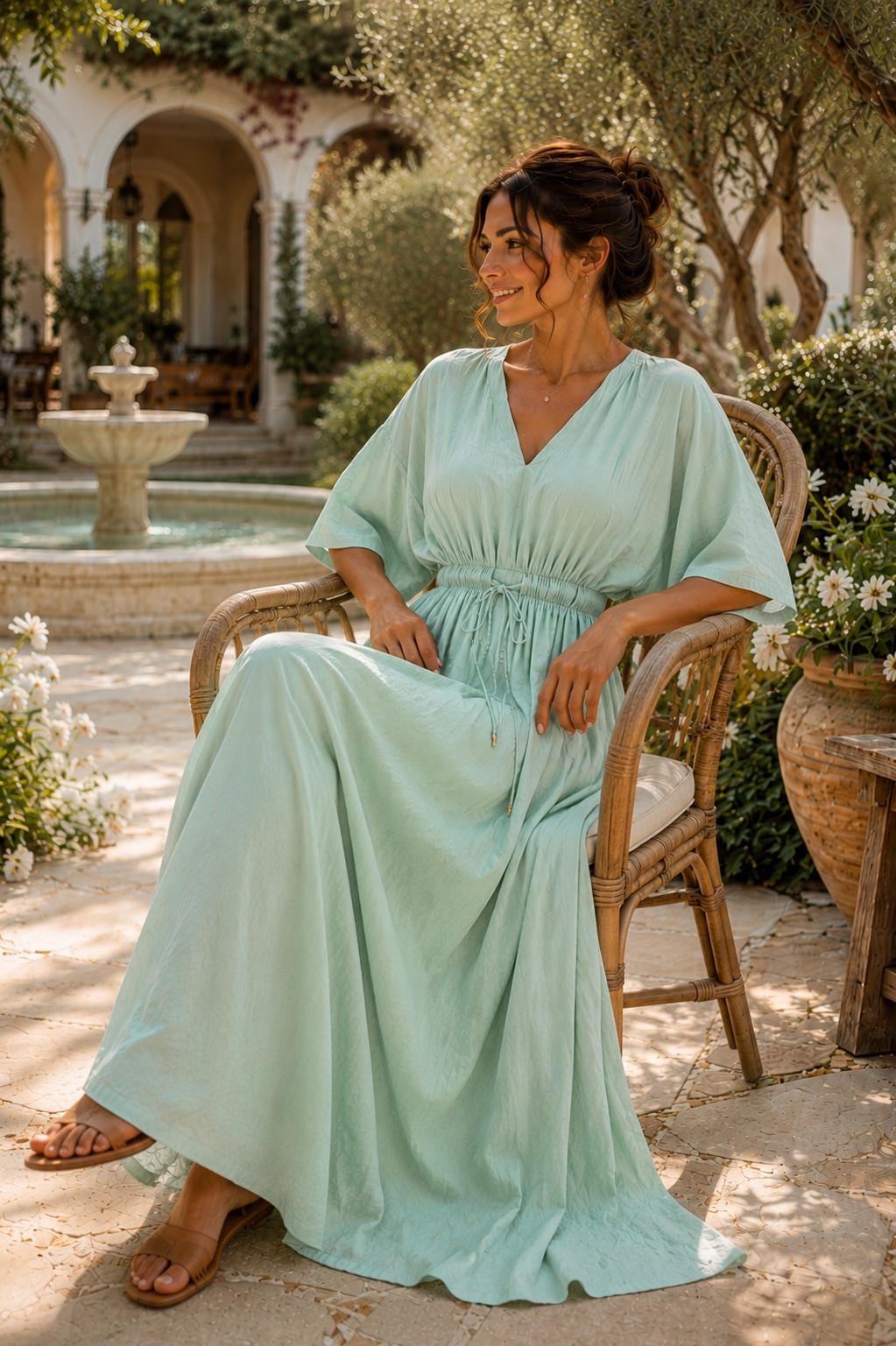 mint green beach dress Color:Pink/Multi Maxi length HEM LENGTH_Sweep Train Golden Yellow Silk Maxi