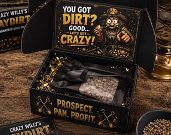 Crazy Willy’s Paydirt – Guaranteed Gold Paydirt Bag + Prospector Kit