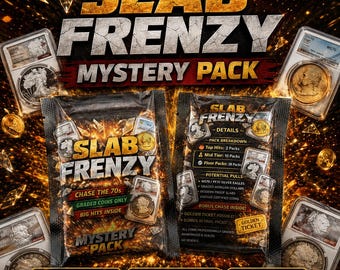 Slab Frenzy Mystery Pack – Graded Coins Only – PCGS NGC CAC Silver Eagle Morgan