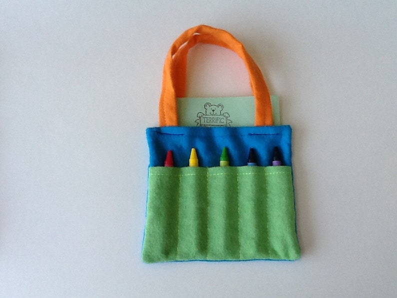 Multicolored Children's Crayon Bag and Customized Paper Etsy