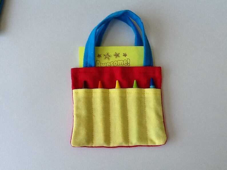 Multicolored Children's Crayon Bag and Customized Paper Etsy