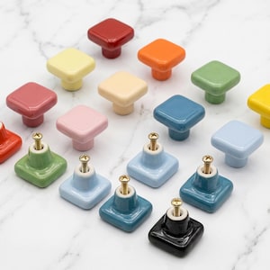 Modern Square Cabinet Knob Set Mushroom Furniture Pull Handle Drawer Knob Wardrobe Door Hardware Kitchen Cabinet Hardware Assorted Set