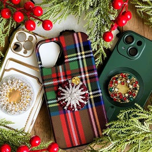 Feiertags-Kristallweihnachtskollektion-Telefon-Topper, Telefonzubehör- Universal Topper Crystallized Phone Case Accessory, MagSafe