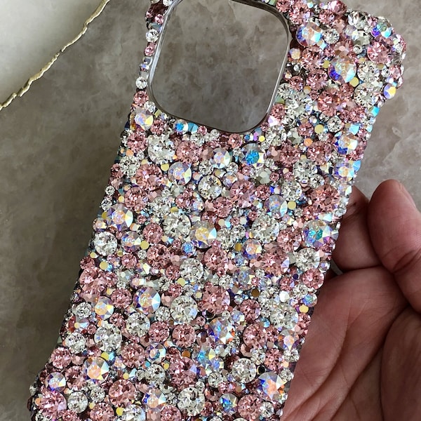 Bejeweled Princess Case- Custom Luxe Crystal & AB Crystal Phone Case, High end Quality Custom Crystal Phone Cases