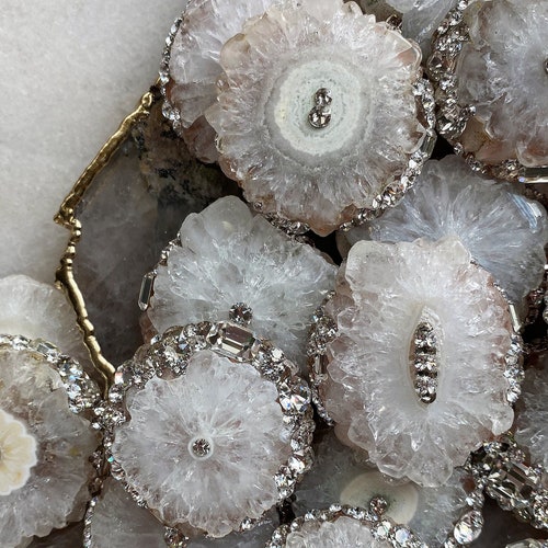 Toppercrystal & Gold Dipped Quartz Stone Choose Your Style Etsy