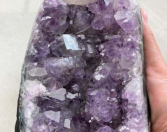 Amethyst Quartz Cathedral Raw Crystal Healing Geode- Medium Size