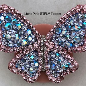 3D Butterfly Phone Accessories Spring Crystal Butterflies Universal Topper Phone Case Accessory, Crystal Phone accessories image 8