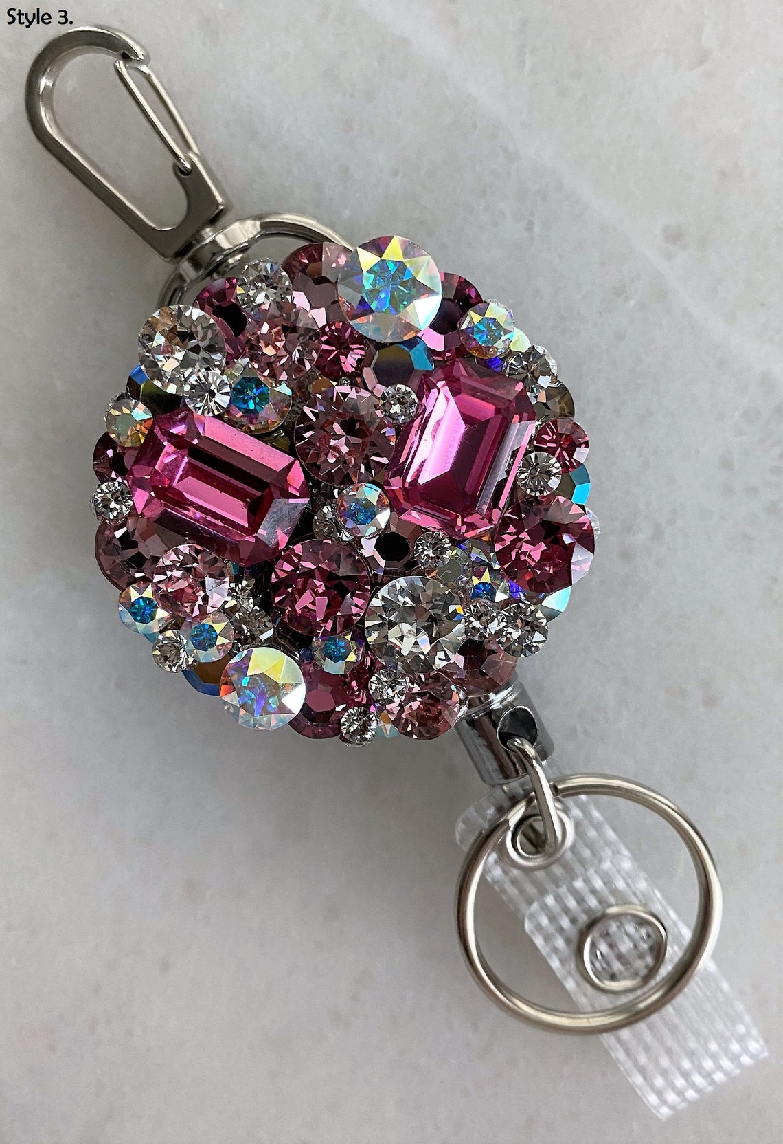 Swarovski Crystal Badge Reel ID Badge Badge Holder Nurse Etsy